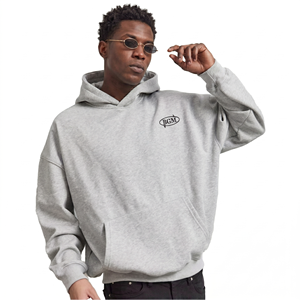 Sudadera con capucha de algodón grueso con logo personalizado 6738 al por mayor, estilo oversize con hombros caídos, lisa, de felpa, para streetwear, fabricante - Product Image 1