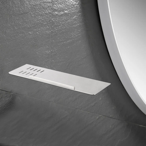 Swifthorse ชั้นสแตนเลสติดผนังเข้ามุมแบบทันสมัยพร้อมช่องระบายน้ำ-ทำความสะอาดง่ายชั้นวางของอเนกประสงค์ในครัว - Product Image 2