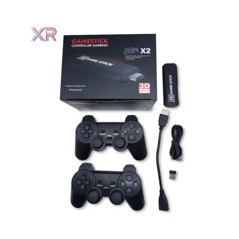 Neueste Retro Classic X2 Plus 2.4G kabellose Konsole Fernsehdongle eingebaute 3D Android-Spielbox Video-Spiel-Stick 4k Video-Spiel-Konsole