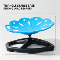 Chaise tournante sensorielle phosphorescente pour enfants, siège pivotant pour tout-petits, base robuste en plastique et métal, tabouret d'équilibre intérieur/extérieur