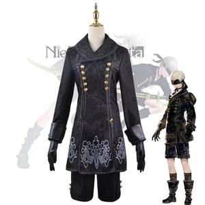 Costume de <span class=keywords><strong>cosplay</strong></span> Nier Automata Yorha <span class=keywords><strong>2B</strong></span>, tenue sexy, costume de jeu, unisexe, jeu de rôle, fête d'Halloween, déguisement, polyester - Product Image 3
