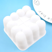 Moule à gâteau en silicone carré unique, petit format, résistant aux hautes températures, pour base de pain, réutilisable, échantillon gratuit usine 1374