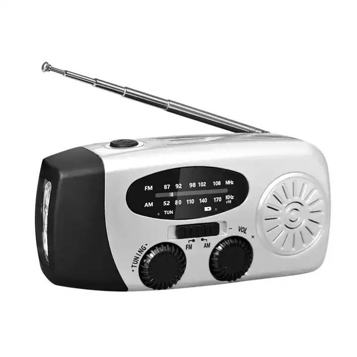 Pabrik Kustom Portabel Darurat Radio Fm Led Radio dengan Tangan Crank Charger