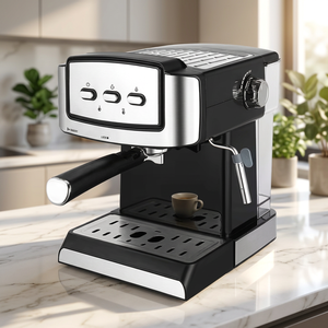 Cafetera Cheert Espresso de 1500W, Acero Inoxidable, Sistema de Preparación Semiautomático, Máquina Eléctrica para el Hogar - Product Image 1