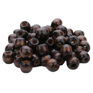 Cuentas de Madera Natural en Forma de Tambor Newegg, 100 Piezas con Orificios Grandes para Arte Capilar y Fabricación de Joyas - Product Image 1