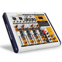 Console de mixage audio professionnelle 6 canaux avec fonction Bluetooth, mixeur DJ mini USB – NOUVEAU modèle en gros