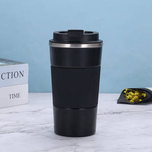 Vente en gros de gobelets isothermes en acier inoxydable de 380 ml et 510 ml avec manchons en silicone anti-fuite, tasses à café, couvercles pour tasses à café - Product Image 1