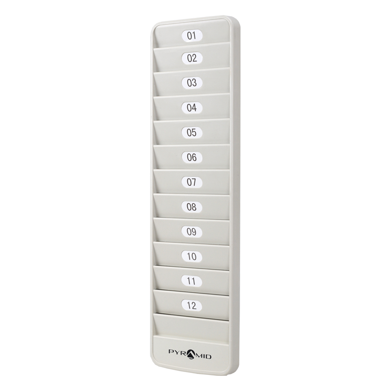 12 ID ICカードホルダー 12スロット プラスチックタイムカードラック