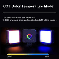 Lampe d'appoint RGB compacte avec batterie intégrée, chargement Type-C, CRI95+, éclairage photographique pour accessoires de téléphone/appareil photo, vente en gros