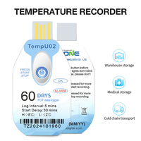 Mini-congélateur intelligent à contrôle par application, avec enregistreur de température USB jetable U04, résolution 0,1°C, indice de protection IP67, en métal, pour chaîne du froid, OEM