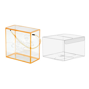 Custom Size Clear PVC Packaging 4X4X2.5 Inch Candy Transparent Gift Square Plastic Food Packaging Box
