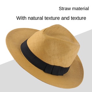 Nuevo Sombrero de Verano de Tres Paneles para Hombre, Estilo Panamá Británico, con Bordado a Mano de Pelo, Color Sólido, Detección de Agujas, >62CM - Product Image 5