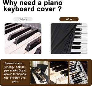 Funda Protectora de Polvo para Teclado de Piano de Alta Calidad, Funda Protectora de Polvo para Piano Digital Electrónico, Impermeable y a Prueba de Polvo - Product Image 5