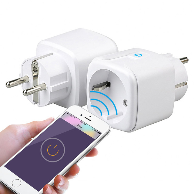 Smart Life Google Home Alexa Tuya IFTTT APP Remote Control Smart Power Plug Wifi Wireless Mini EU Power Wifi Smart Socket Plug