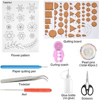 Kit de quilling SCHOOLPLUS, ensemble complet de papier pour quilling, style floral, outils personnalisables, écologique, non toxique, boîte de rangement, valise