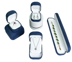 Factory Custom Logo Luxury Microfiber Jewellery <b>Box</b> <b>Ring</b> Necklace Earrings Bracelet Jewelry Case <b>Box</b> <b>for</b> Wedding <b>Gift</b> Display - Product Image 4