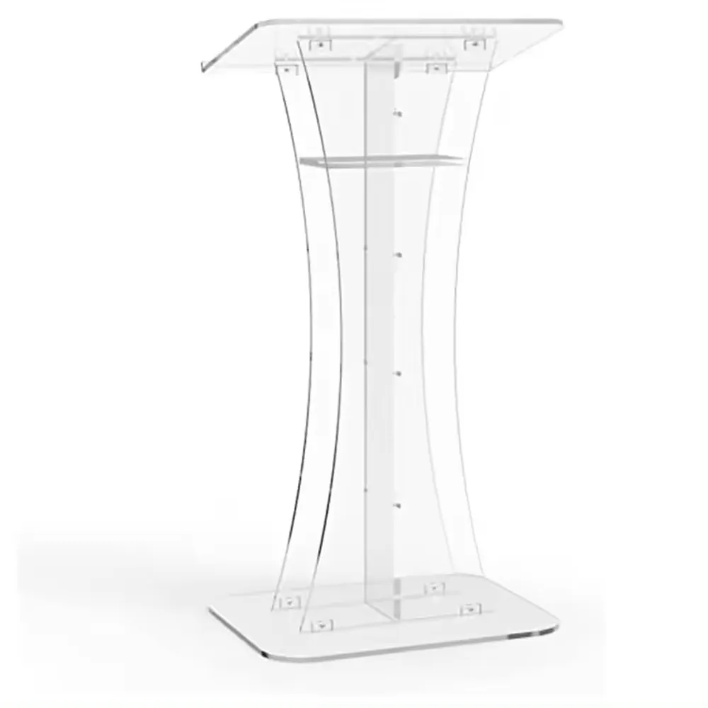 Design moderno plastico trasparente acrilico pulpito podio acrilico chiesa acrilico discorso mobili