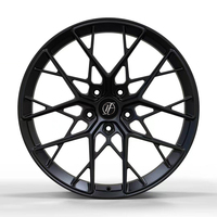 Rueda de Malla Multirradio Forjada a Medida Yufei, Aluminio 6061-T6, 19 20 Pulgadas, 5x114.3 PCD para Modelo 3 Y, Llanta Cóncava Negra Brillante