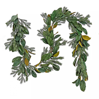 Hochwertige Norfolk-Kiefer Zeder Weihnachtsgirlande Weiche Künstliche Zypresse Eukalyptus Girlande Kranz für Kamin Tisch Heimdekoration