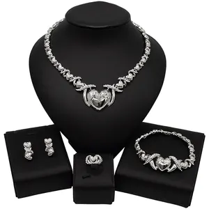 24K Real Gold JewelleryセットHugとKiss Big Teddy Bear I Love You Xoxo Jewelry Set CharmsとPendants Wholesale Jewelry X0006