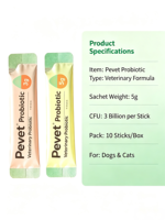 Poudre Probiotique Pevet 5g Sachets Quotidiens - Soutien Ultime pour la Santé Intestinale
