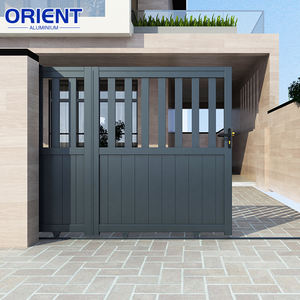 Precio al por mayor Puerta voladiza de aluminio Villa Entrada principal Puerta corredera de jardín de aluminio eléctrica Puertas batientes de aluminio - Product Image 5