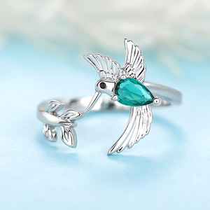 Anello Aperto Regolabile con Zirconi a Forma di Ramo d'Albero per Donne, Elegante Gioiello da Dito alla Moda - Product Image 1