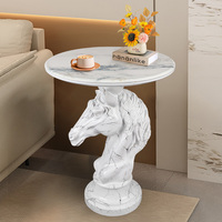 Décoration d'intérieur style nordique, têtes d'animaux (cheval, chien) pour table, accessoires de mobilier pour la maison et le bureau, ensemble cadeau, table basse, artisanat en résine