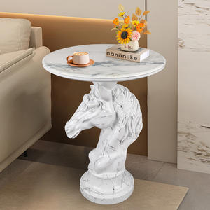 Decorazione per la casa stile nordico tavolo animale testa cavallo tavolo cane casa ufficio accessori regalo tavolino in resina artigianato - Product Image 4