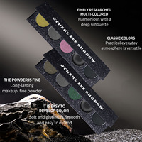 Palette de fards à paupières professionnelle 5 couleurs scintillantes, haute pigmentation, waterproof, longue tenue, pour le quotidien et les voyages
