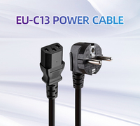 SIPU Europe C7/C14/C13 Cordon d'alimentation secteur avec gaine en PVC pour ordinateur PC et moniteur Type d'extrémité femelle IEC