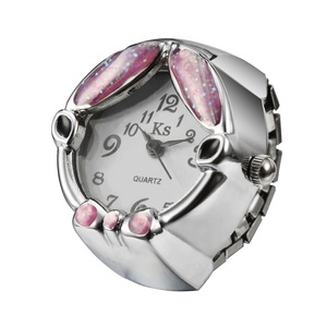Modieus ringhorloge, eenvoudig ontwerp, kast van roestvrij staal, mini quartz vingerhorloge, unisex, dagelijks gebruik - Product Image 3