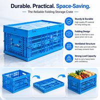 Caisse en plastique pliable, empilable et multifonctionnelle HUADING 600*400*265 mm