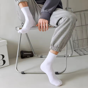 High Quality Men Athletic Sport Custom Logo <b>Socks</b> Cotton Comfortable White <b>Black</b> Gray Dress <b>Socks</b> Wholesale - Product Image 3