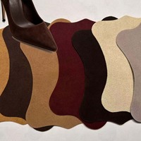 Cuir synthétique floqué de qualité supérieure, respectueux de l'environnement, doux, similaire au cuir véritable, pour la fabrication de chaussures et la sellerie.