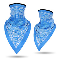 Bandana de cyclisme en tissu maillé respirant, conçu sur mesure, protection solaire, impression numérique, motif Paisley, masque facial rafraîchissant en polyester