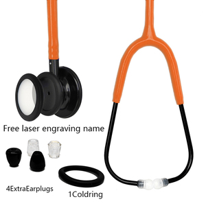 Estetoscopio de conversión de frecuencia de acero inoxidable, estetoscopio médico personalizado de doble cara para cardiólogos, OEM - Product Image 3