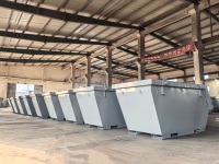 3 poubelles cubiques en métal Bacs à ferraille Bacs à ferraille Gestion des déchets Bac à sauter