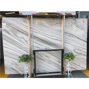 Shell white natural marble slabs for wholesale price Marbling