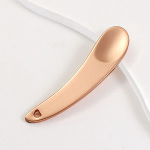 Kinwong Großhandel Mini Zinklegierung Kosmetikspatel Augencreme-Schöpflöffel Gold Silber Gesichtsmassagegerät Make-up Gesichtscreme-Löffel für - Product Image 5