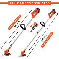 Desbrozadora Inalámbrica de 21V con Batería de Litio, Herramienta para Cortar Hierba, Cortadora de Césped sin Cable