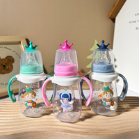 Nouveau design d'usine 280ml Kids Sippy Cup Ensemble de biberons en silicone de qualité alimentaire pour bébé