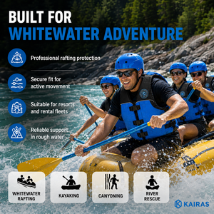 Gilet de sauvetage professionnel pour <span class=keywords><strong>rafting</strong></span> en eaux vives 150N, équipement de sécurité PFD, OEM personnalisé - Product Image 3