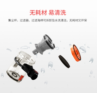 Aspirateur à main sans fil de pa, longue durée d'utilisation avec différentes têtes en puissance d'aspiration forte avec tube pliable