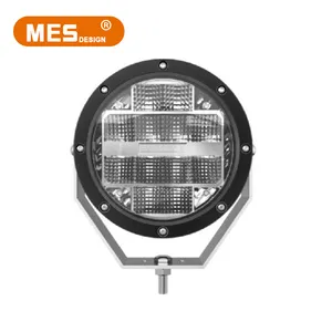 MES DESIGN 7 inch LED Auxiliary Driving Light For Truck Dual-color Streamer Off-road 4X4 Spotlights Front Bumper LED Work Lamp