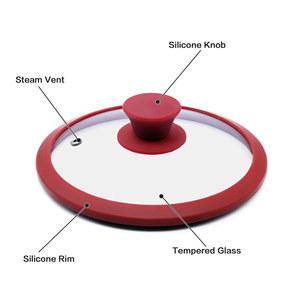 Juego de utensilios de cocina resistentes a altas temperaturas de 24cm con tapa <span class=keywords><strong>para</strong></span> comida de silicona - Product Image 2