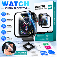 Protecteur d'écran pour montre connectée en PMMA sérigraphié avec bordure noire souple pour Apple Samsung Garmin Fitbit Amazfit Film protecteur