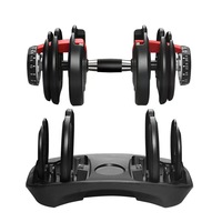 Ensemble d'haltères réglables automatiques Snode Power Silver Water, avec options de 2,5 kg et ensembles de 15 kg, plaques unisexes