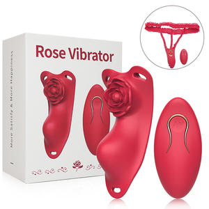Rose Rose <span class=keywords><strong>Vibrator</strong></span> Wanita yang Dapat Dipakai dengan 10 Frekuensi Getaran, Kontrol Jarak Jauh Nirkabel, Getaran Kuat untuk Penggunaan Masturbasi - Product Image 1