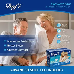 Pañales para adultos con cinta impresa durante la noche 2xl Pañal desechable súper absorbente para adultos